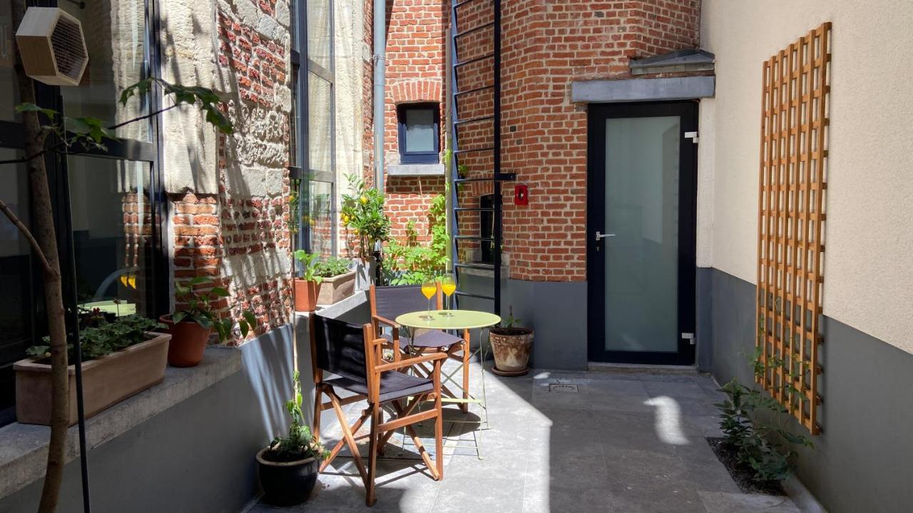 Duplex In Historical Centre With Private Courtyard Apartment Antwerp Luaran gambar