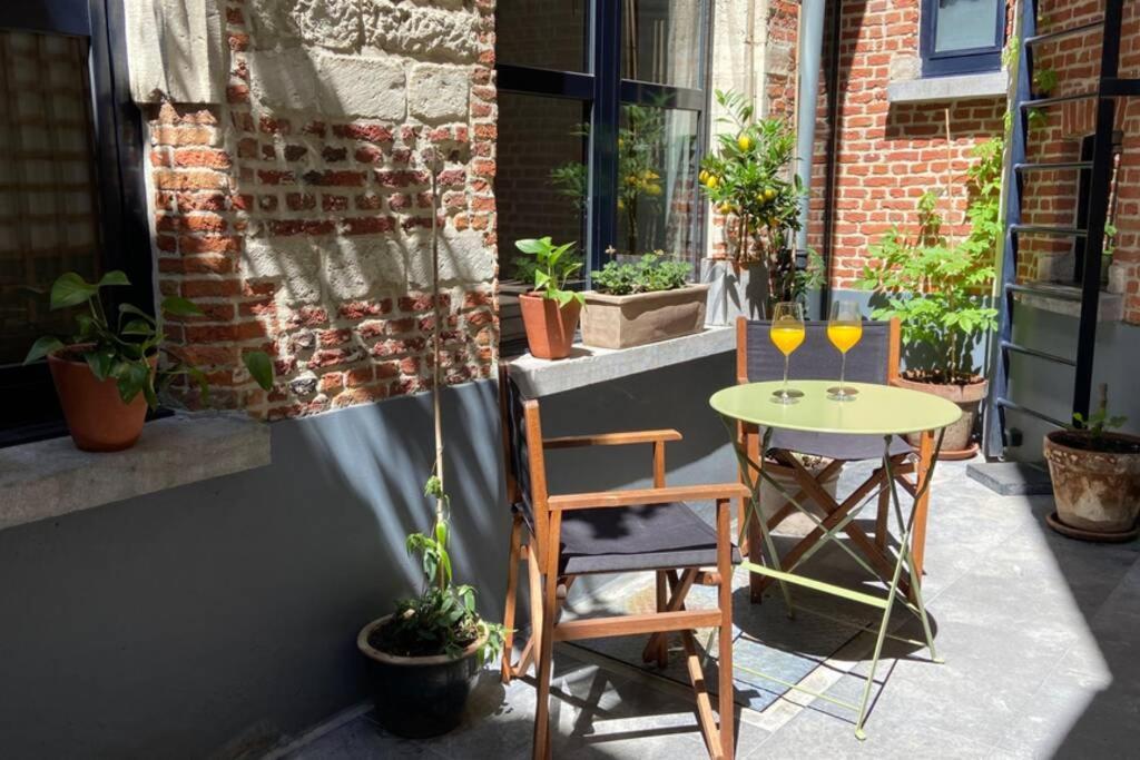 Duplex In Historical Centre With Private Courtyard Apartment Antwerp Luaran gambar